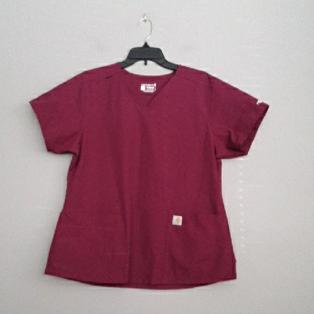 Carhartt Force Modern Fit Maroon Scrub Top. NWOT